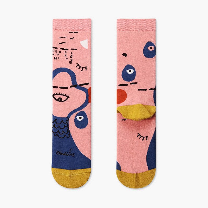 Creative Colorful Socks - Pink-Blue / One Size