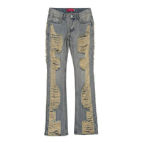Thumbnail for Distressed Cargo Blue Jeans - S - Denim Pant
