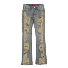 Distressed Cargo Blue Jeans - S - Denim Pant