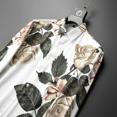 Floral Print Long Sleeve Shirt - Shirts