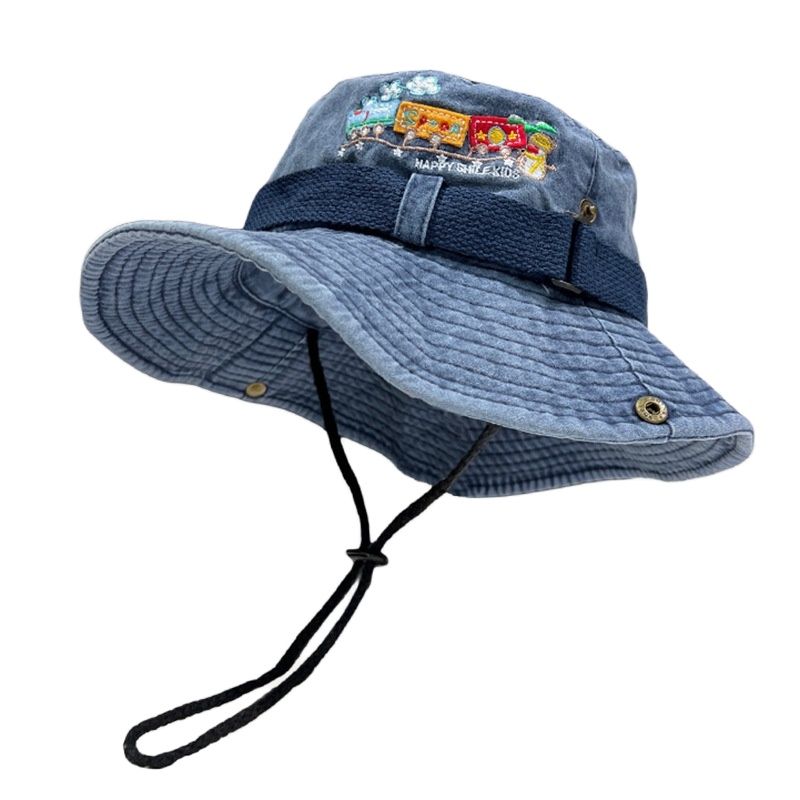 Embroidered Train Bucket Hats - Hat