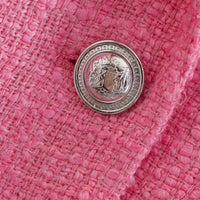 Thumbnail for Elegant Textured Lapel Flip Pocket Long Sleeve Blazer