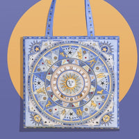 Thumbnail for Mandala Zodiac Shoulder Handbag - One Size / Blue