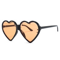 Thumbnail for Heart Shaped Sunglasses - Black-Brown