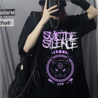 Thumbnail for Suicide Silence Cat T-Shirt Short Sleeve - T-shirt