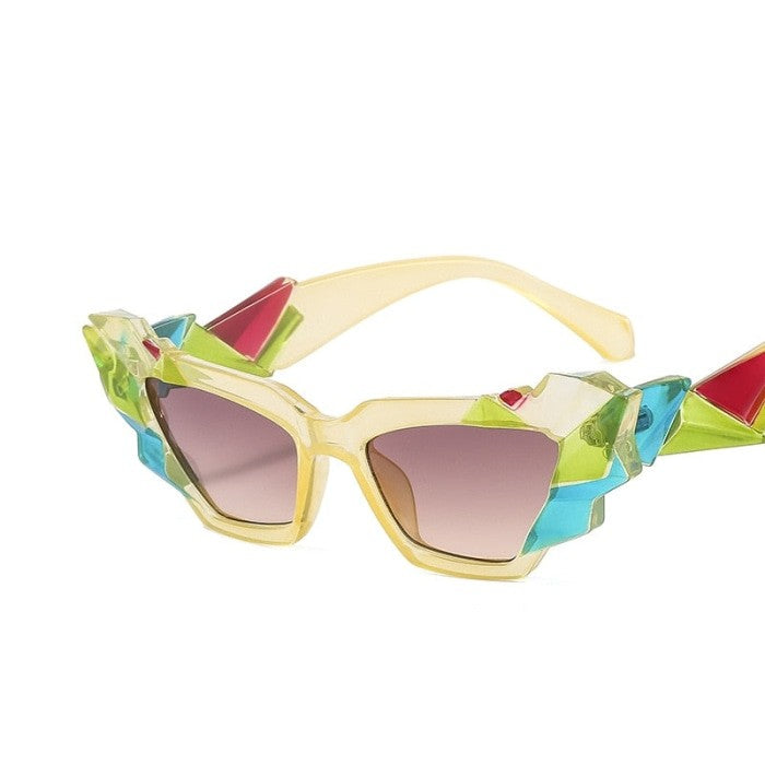 Colorful Polygon Cat Eye Sunglasses