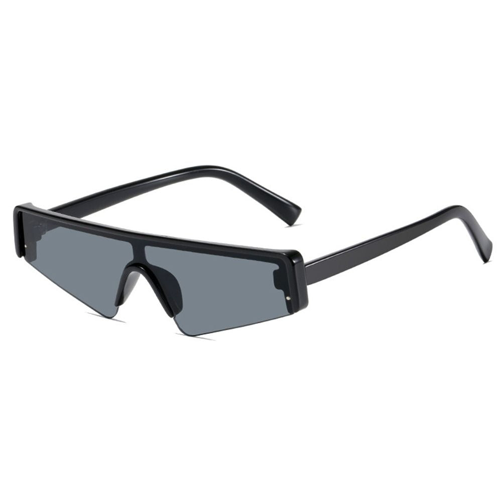Irregular Shape Sports Sunglasses - Black / One Size
