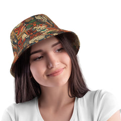 Cat Japanese Style Bucket Hat - Cats / One Size / Multicolor