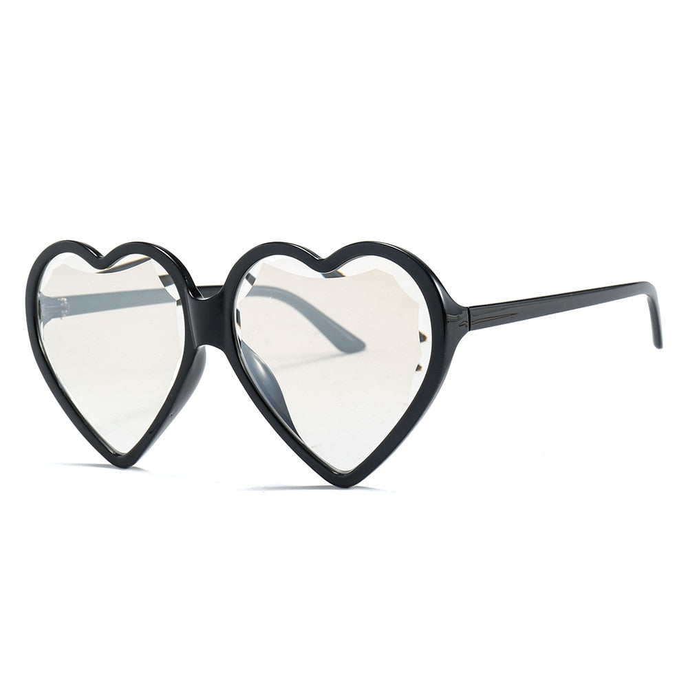 Heart Shaped Sunglasses - Transparent