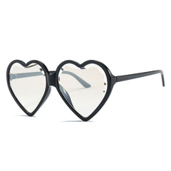 Heart Shaped Sunglasses - Transparent / One Size