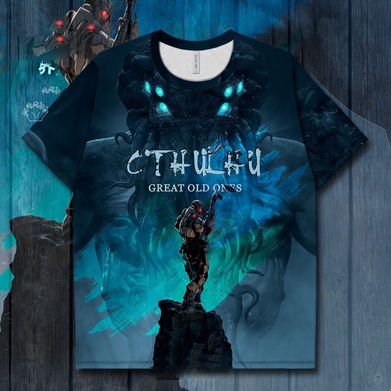 Cthulhu Tentacle Great Old Ones Quick-Dry T-shirt - Blue /