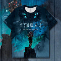 Thumbnail for Cthulhu Tentacle Great Old Ones Quick-Dry T-shirt - Blue /