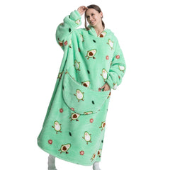 Cute Oversized Blanket Hoodie - Green / One Size - hoodie
