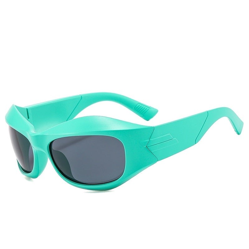 Square Sports Sunglasses - Green / One Size