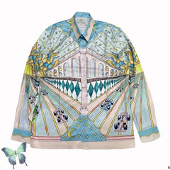 CASABLANCA Light Luxury Silk Fabric Long Sleeve Shirt