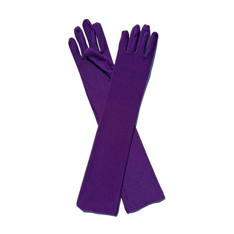 Long And Warm Soft Gloves - Purple / One Size