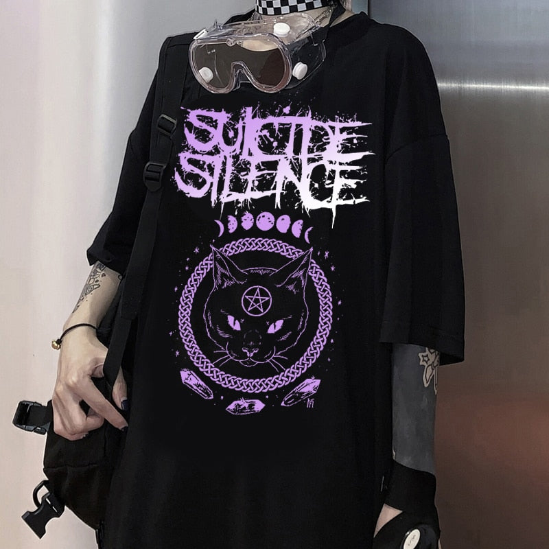 Suicide Silence Cat T-Shirt Short Sleeve - T-shirt