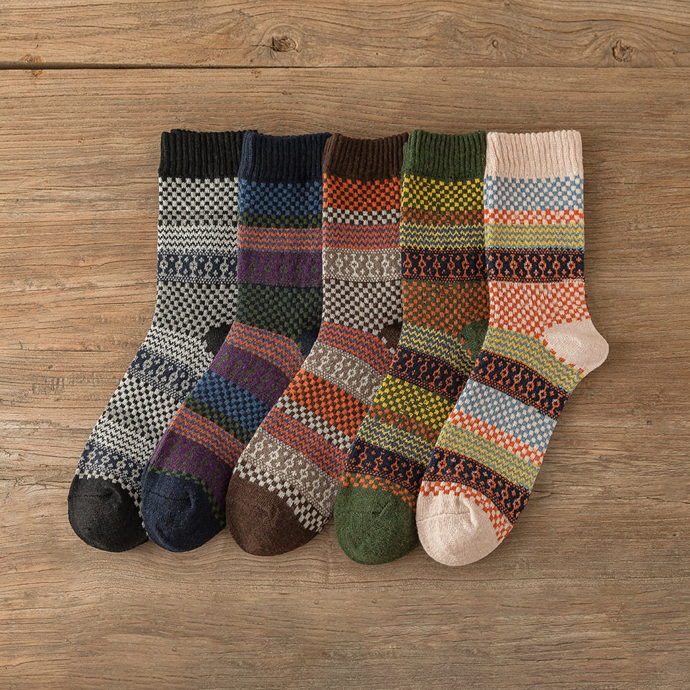 Warm Wool Socks - 5 Colors Set B / Free size 38-43