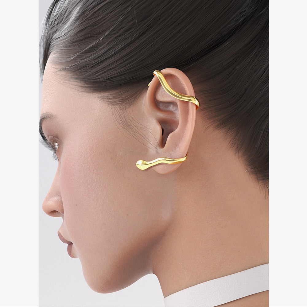 Non-Piercing Branches Ear Gold Color