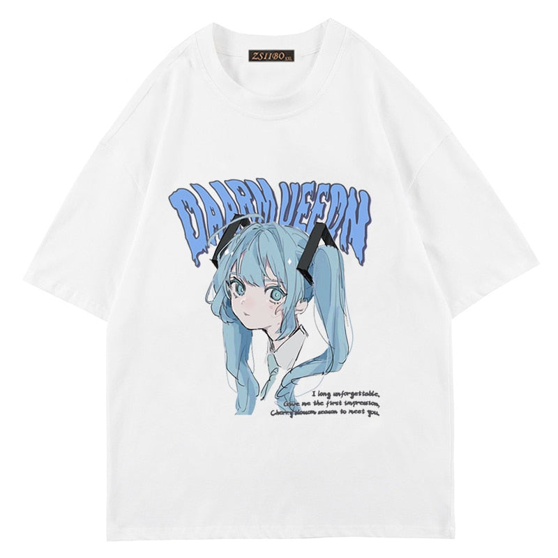 Drama Queen Anime Oversize T-shirt - White. / M - T-Shirt