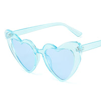 Thumbnail for Heart Big Frame Eyewear Sunglasses - Light Blue / One Size