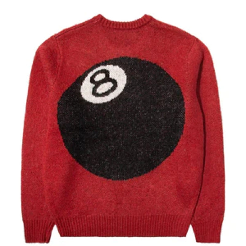 Billiards 8 Ball Knitted Sweater - Red / M