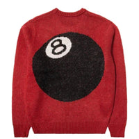 Thumbnail for Billiards 8 Ball Knitted Sweater - Red / M