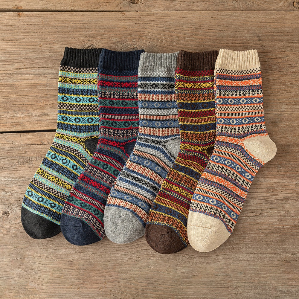 Warm Wool Socks - 5 Colors Set I / Free size 38-43