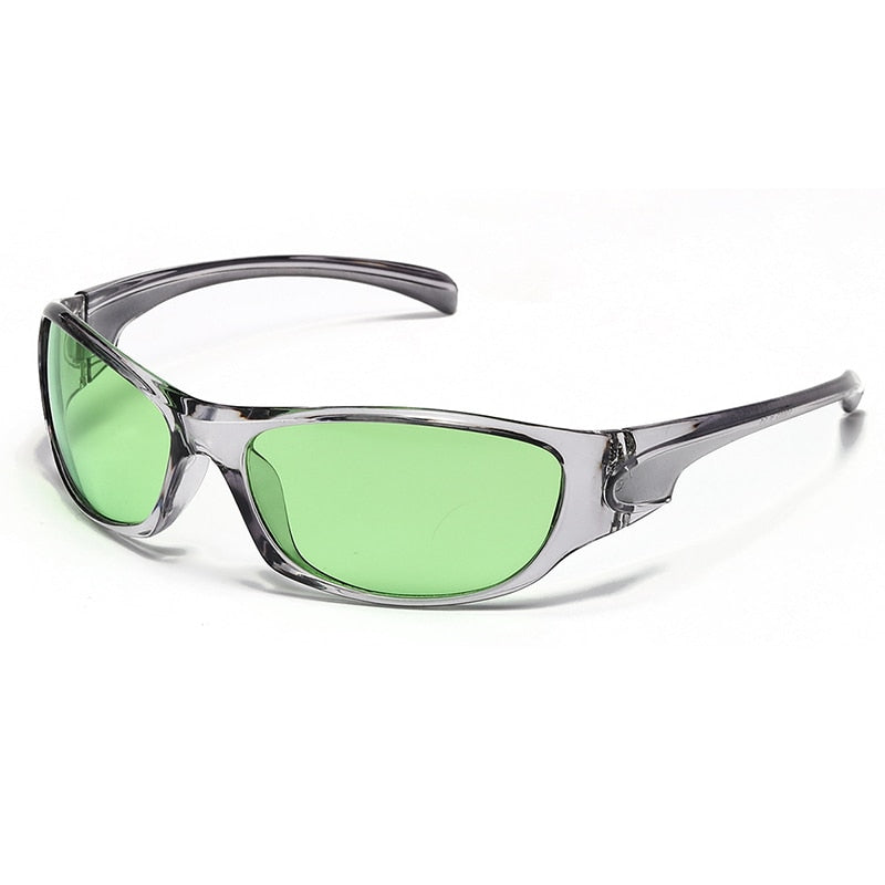 Sports Sunglasses - Green-Gray / One Size