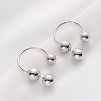 Thumbnail for Minimalist Metal Circle Beads Stud Earrings