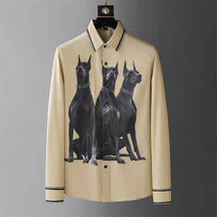 Doberman Long-Sleeve Shirt - Khaki / M