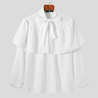 Thumbnail for Stylish Long Sleeved Shirt With Ruffles - White / S - Shirts