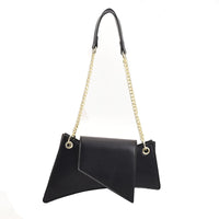 Thumbnail for Irregular Shaped With Chain Shoulder Bag - Black / One Size