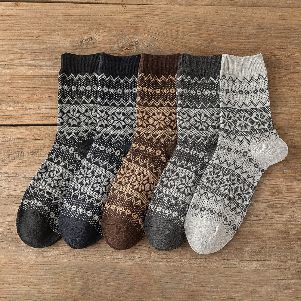 Warm Wool Socks - 5 Colors Set H / Free size 38-43