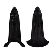 Thumbnail for Solid Color Velvet Gothic Hooded Cloak