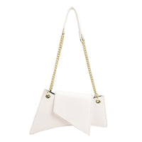 Thumbnail for Irregular Shaped With Chain Shoulder Bag - White / One Size