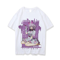 Thumbnail for Loose Nurse Anime Purple Background T-shirts - White / XS -