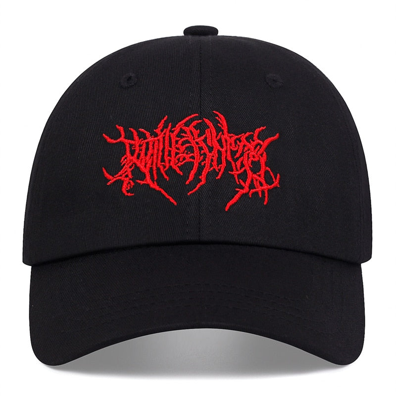 Embroidered High-Quality Cap - Black Red / One Size