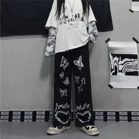 Thumbnail for Butterfly Print Harajuku Streetwear Y2k Pants