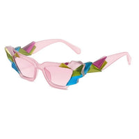 Thumbnail for Colorful Polygon Cat Eye Sunglasses