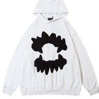 Thumbnail for Oversize with teeth embroidery hoodie - Hoodies