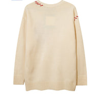 Thumbnail for Embroidered Wide Sweater With Heart