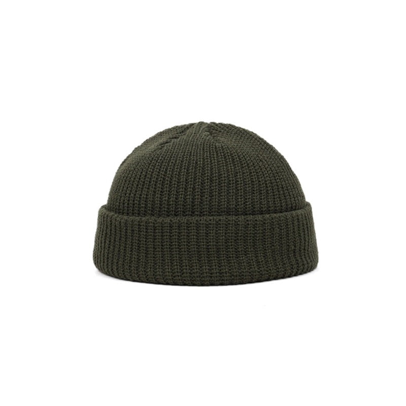 Solid Color Warm Knitted Beanies - Green / One Size - Beanie