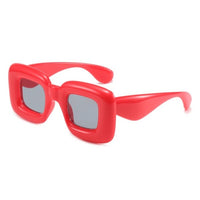 Thumbnail for Unique Candy Color Lip Sunglasses - Red. B / One Size