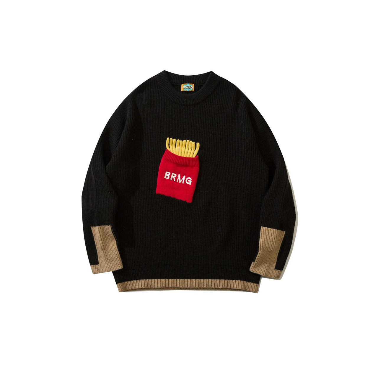 Potatoe Fries Knitted Sweater - Black / S
