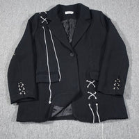 Thumbnail for Double-breasted With Pocket Black Blazer
