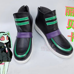 Edgerunners Rebecca Cosplay Clothes - Black/Shoes / S -