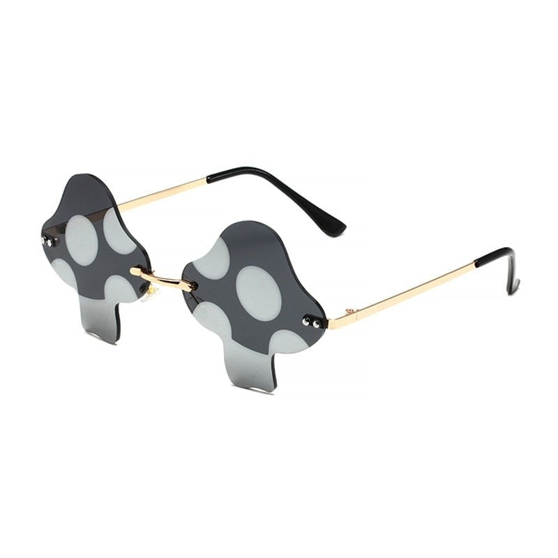 Mushroom Rimless Glasses - Black / One Size - Sunglasses