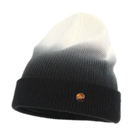 Thumbnail for Gradient Color Winter Soft Knitted Beanie - Black-White /