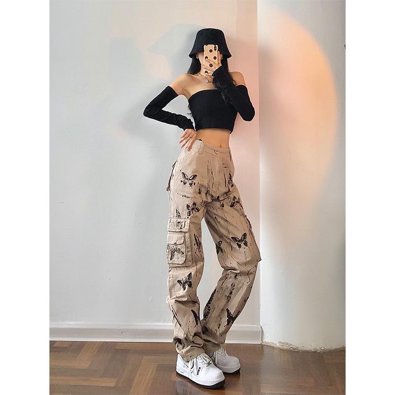 Wide Leg Cargo Pants With Pockets